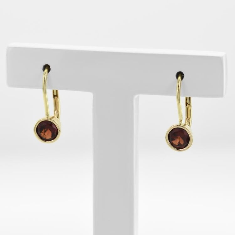 Visací náušnice s granáty 50076