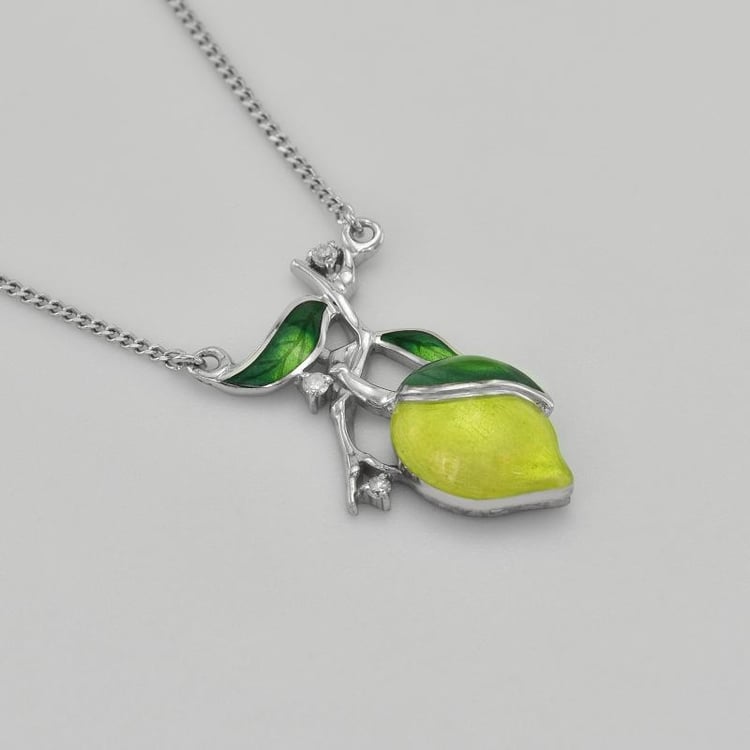 Stříbrný diamantový náhrdelník 43400