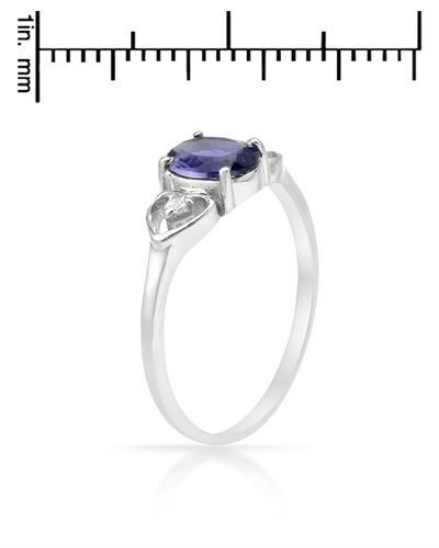 Stříbrný prsten s drahokamy 881