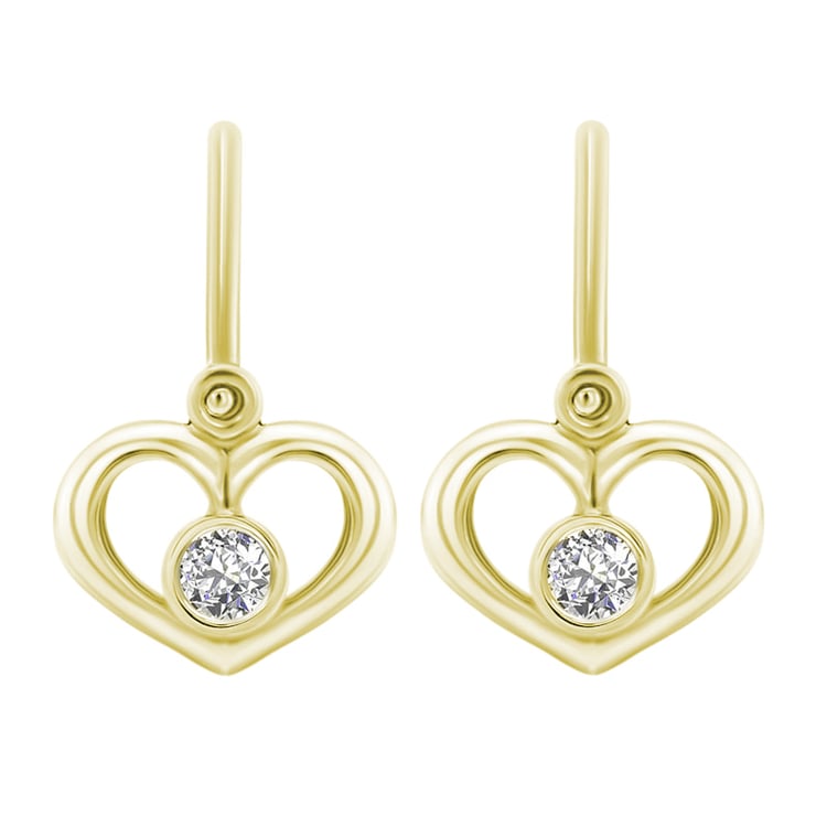 Srdíčkové náušnice ze zlata pro děti 145046