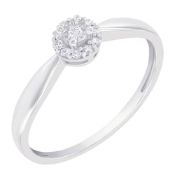 Zlatý zásnubní prsten plný diamantů Arline