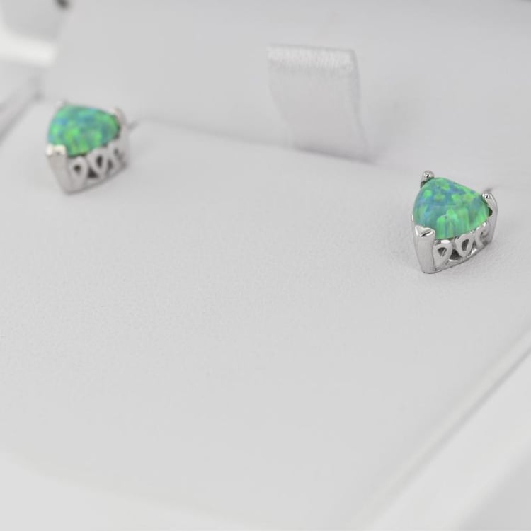 Náušnice se srdíčkovými opály 23709