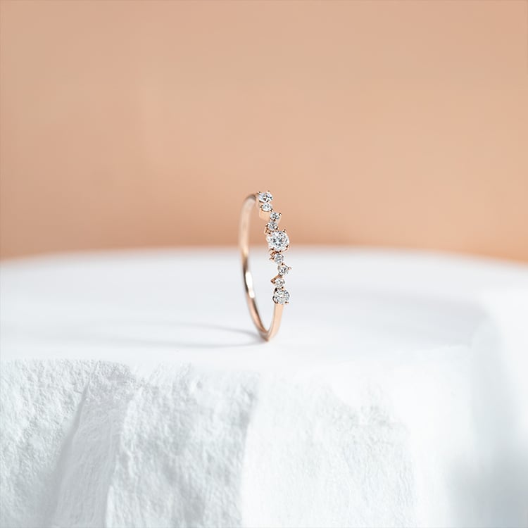 Cluster prsten se zářivými diamanty Percy 152510