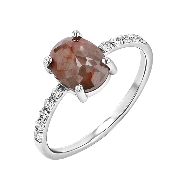 Zlatý prsten s jedinečným salt and pepper diamantem Liberia