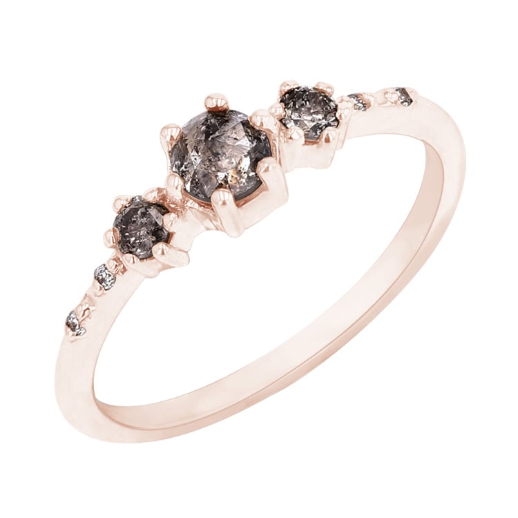 Zásnubní prsten se salt and pepper diamanty Willa 97724