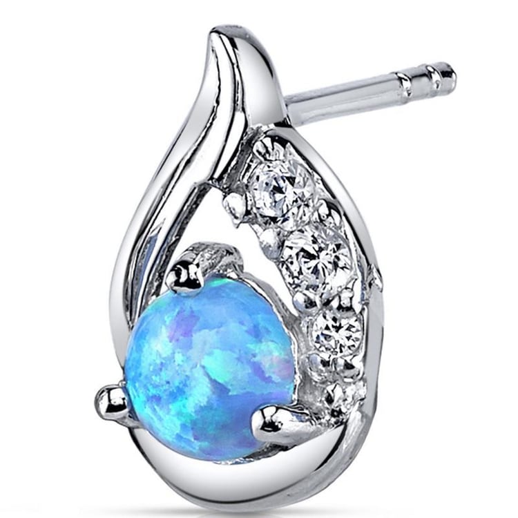 Opálové náušnice se zirkony 2547