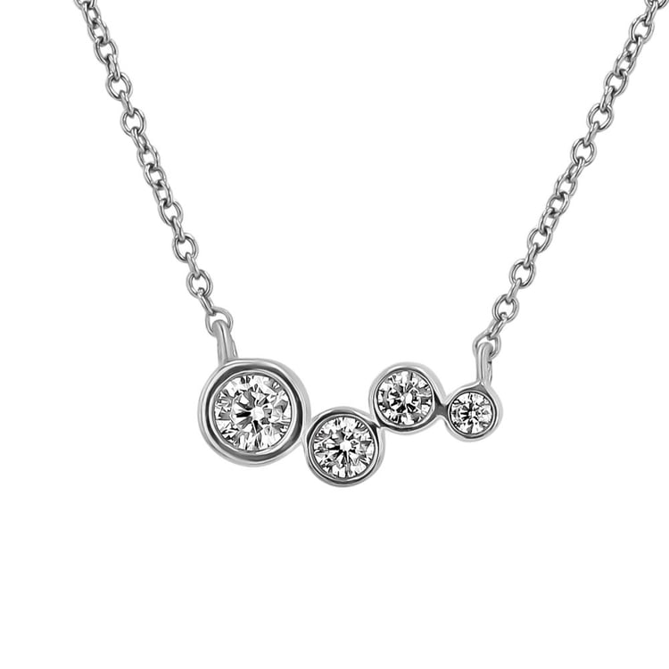 Moderní zlatý náhrdelník s diamanty Viola 163660