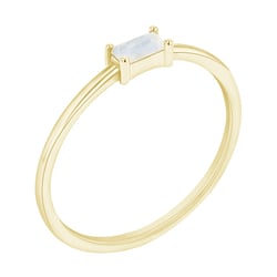 Prsten s měsíčním kamenem baguette tvaru Koos