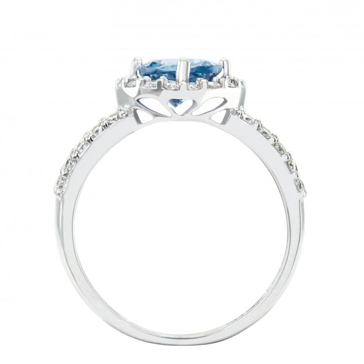 Zlatý prsten s topazem a diamanty 15598