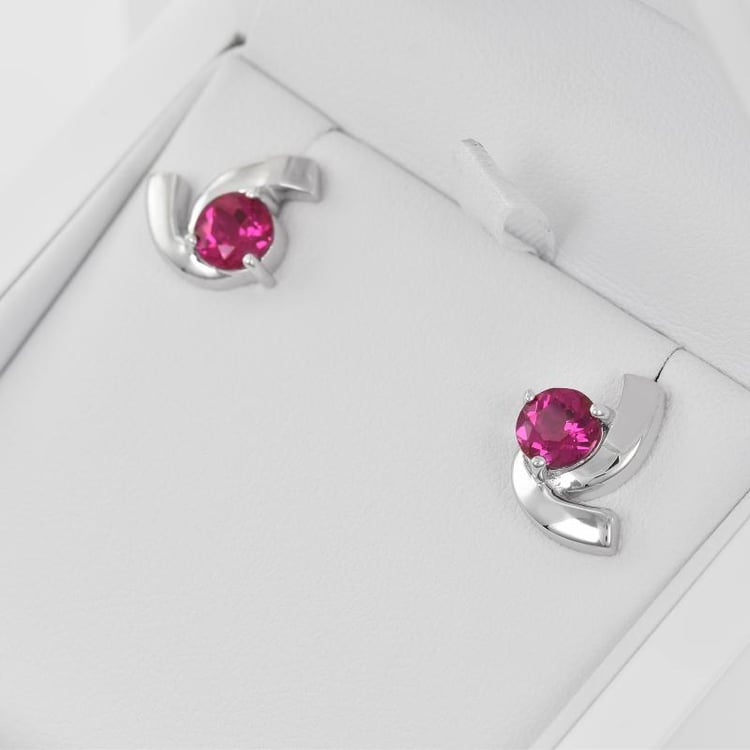 Náušnice s rubíny 31487