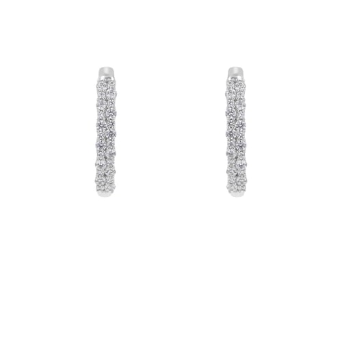 Kruhové náušnice s lab-grown diamanty Nicholls