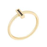 Zlatý prsten s černými diamanty Mahir