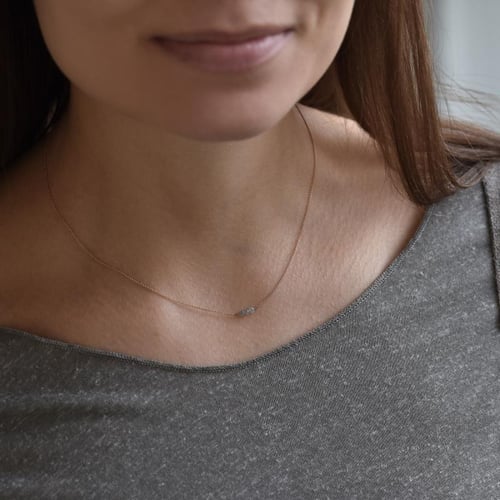 Zlatý choker s diamantovými korálky Xanadie