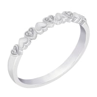 Srdíčkový eternity prsten s lab-grown diamanty Fople