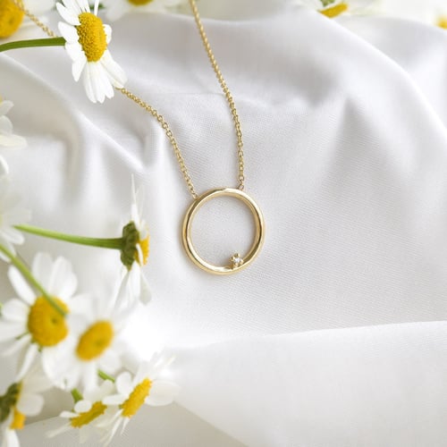 Zlatá sada karma náušnic a náhrdelníku s diamanty Myla