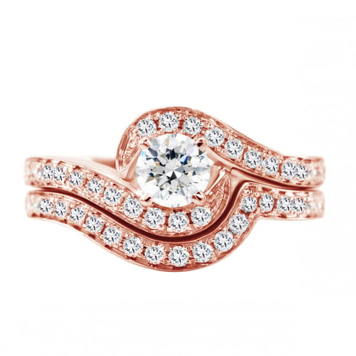 Elegantní zásnubní set posetý diamanty Dyani