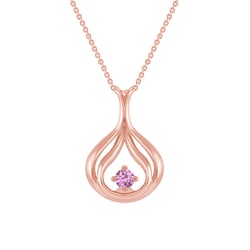 Elegantní zlatý přívěsek s růžovým safírem Tommie