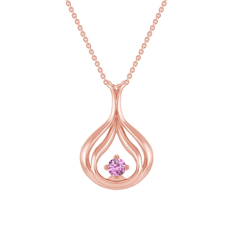 Přívěsek s růžovým safírem 39342