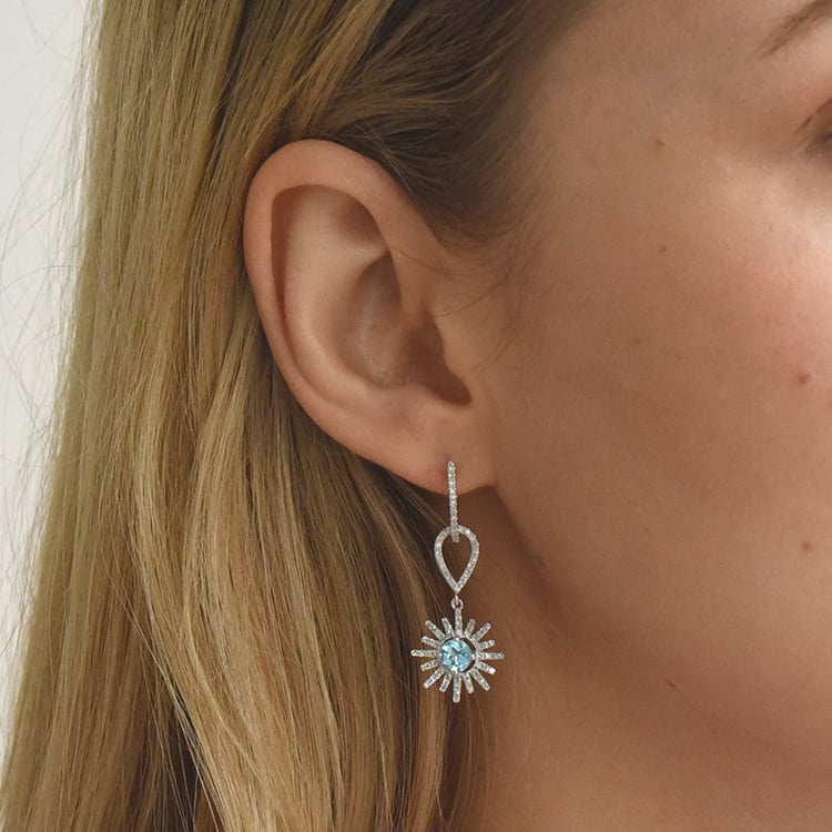 Zlaté sněhové vločky s diamanty Daxa 73212