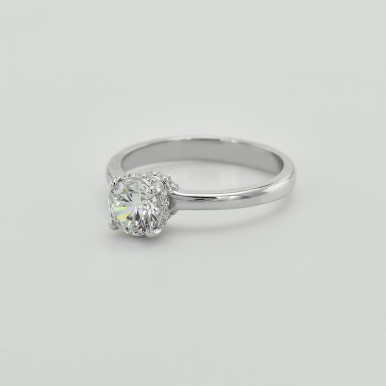 Zásnubní platinový prsten s diamanty 33008