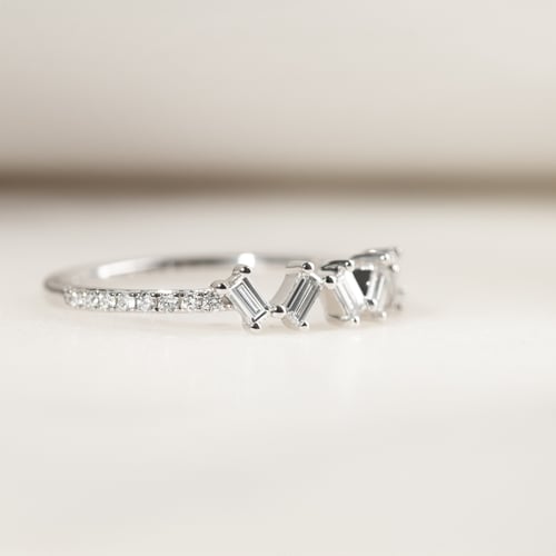 Prsten s baguette lab-grown diamanty Kayleah