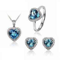 Zlatá topazová souprava šperků Kellie