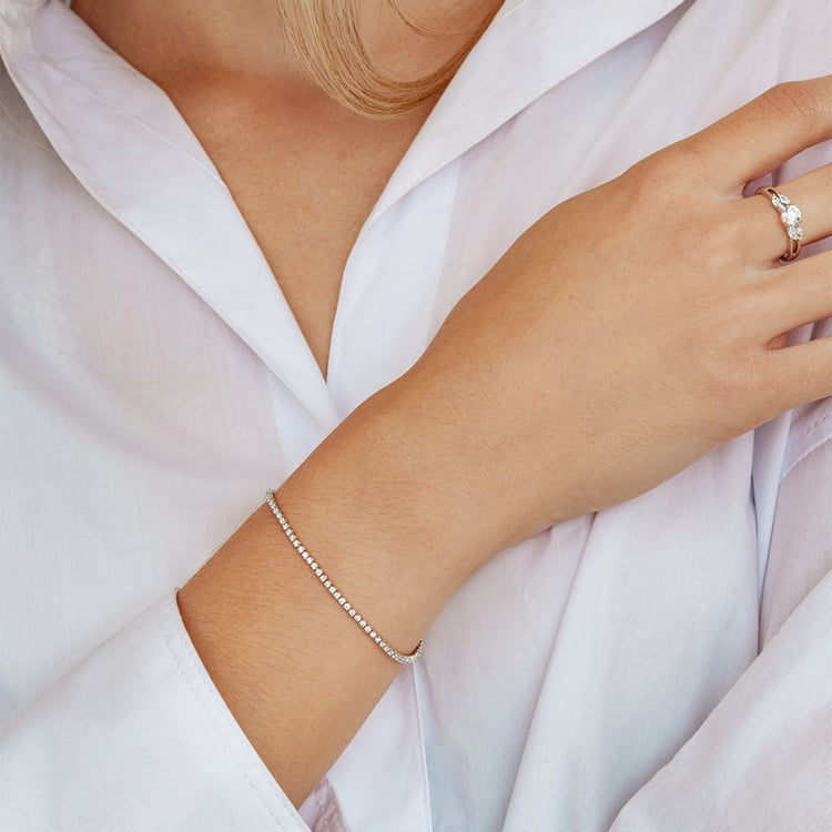 Tenisový náramek s lab-grown diamanty Lea 162562