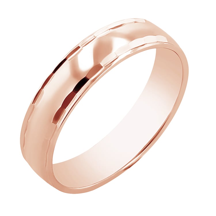 Zlaté snubní prsteny se zdobenými okraji Presca 117271