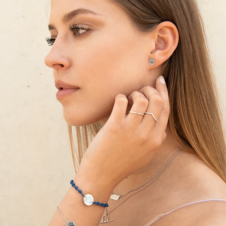 Šňůrkový náramek Malý princ s liškou a gravírem 122508