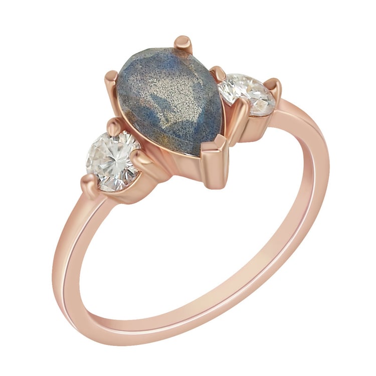 Zlatý prsten s labradoritem 73748