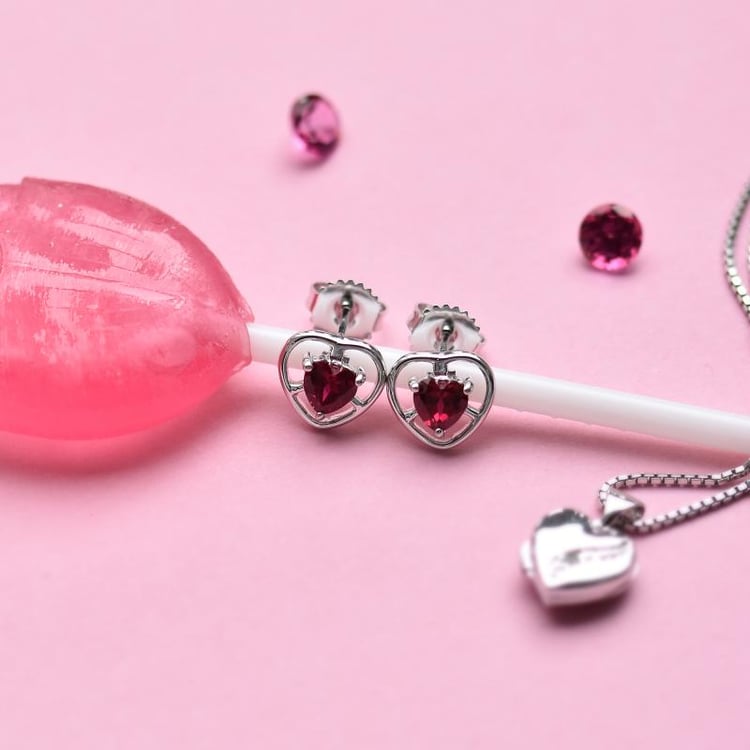 Náušnice s rubíny 40085