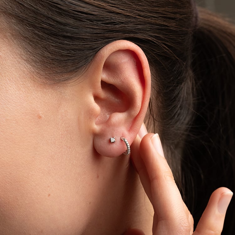 Náušnice s 2mm moissanity Tiny 138134