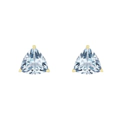 Stříbrné náušnice s nebesky modrými topazy Nellie