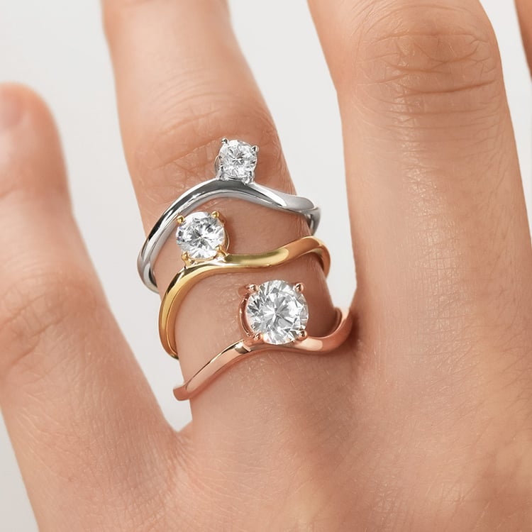 Prsten s round diamantem 154747