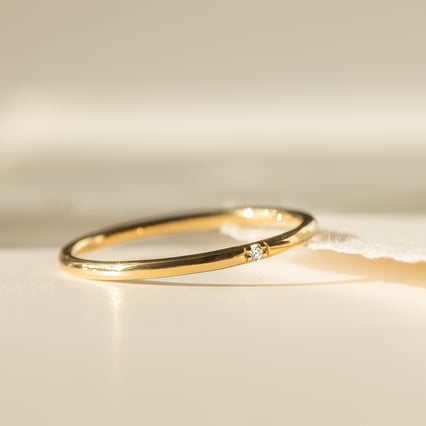 Jemný prsten s lab-grown diamantem Beryl