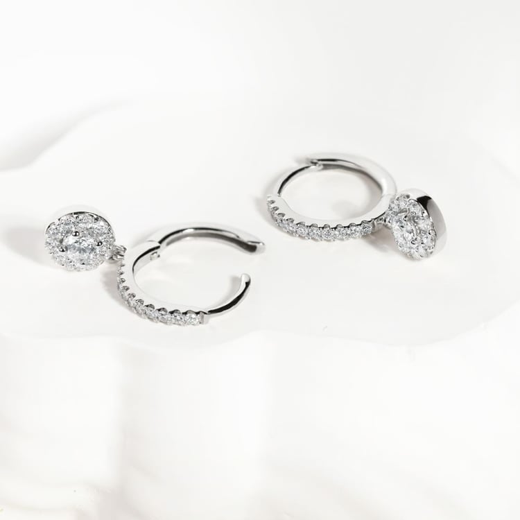 Zlaté kruhové náušnice s přírodními diamanty 158727