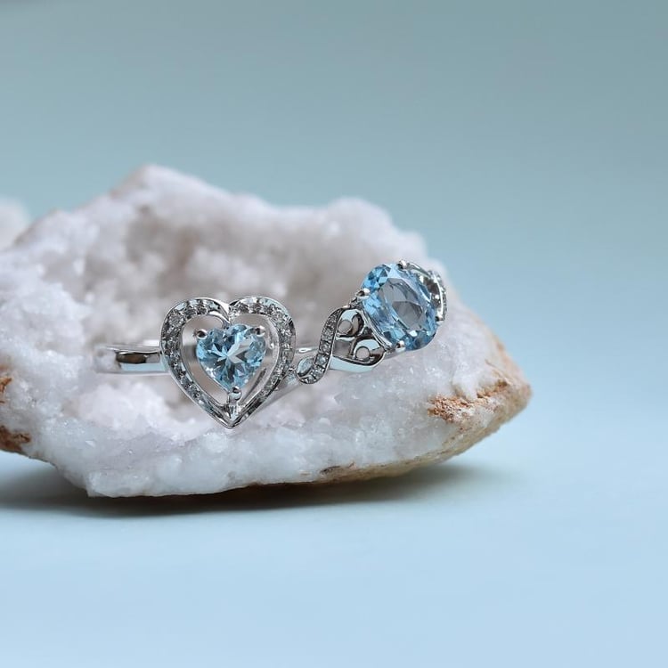 Prsten s akvamarínem 28916