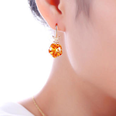 Náušnice s citríny 9819