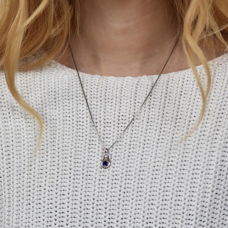 Stříbrná safírová kolekce Havya 14709