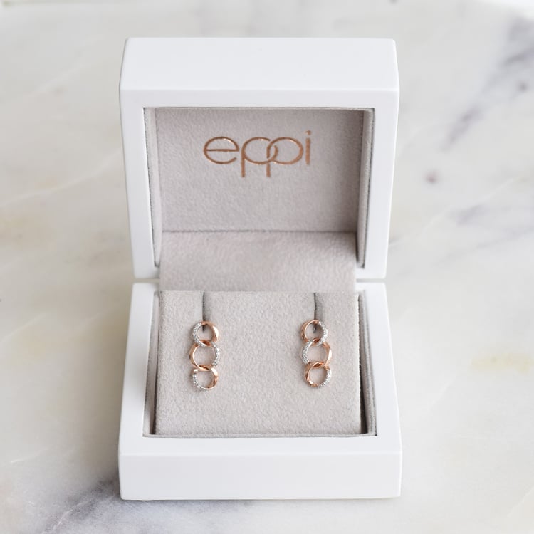 visací náušnice s diamanty ze zlata 86924