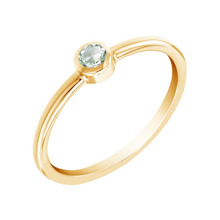 Zlatý prsten se zeleným safírem