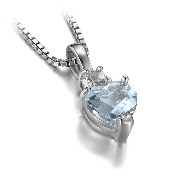 Přívěsek ze stříbra s akvamarínem 22612