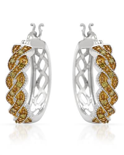 Náušnice se žlutými diamanty 