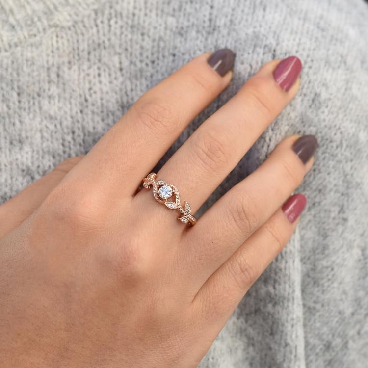 Zásnubní vintage prsten s diamanty Vindo 16560