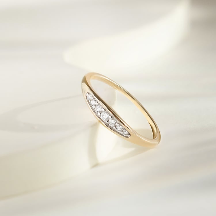 Zlatý prsten s lab-grown diamanty 164964