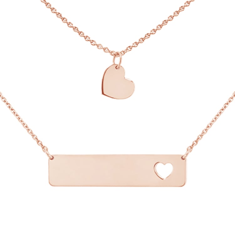 Set stříbrného přívěsku a náhrdelníku pro dva Bianca 99604