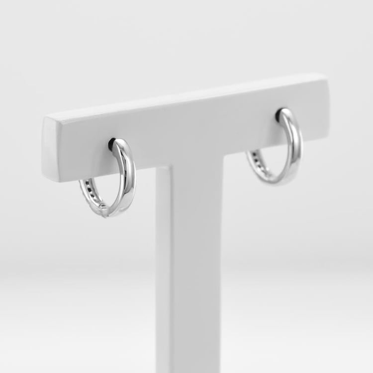 Kruhové zlaté náušnice s diamanty 51234