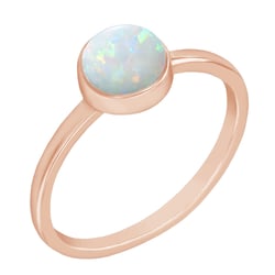 Minimalistický prsten s bílým opálem Stowy