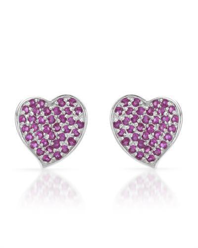 Stříbrné náušnice srdce se zirkony