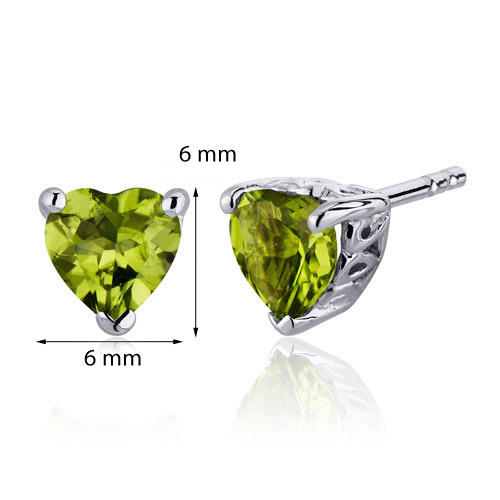 Stříbrné peridotové náušnice 5481